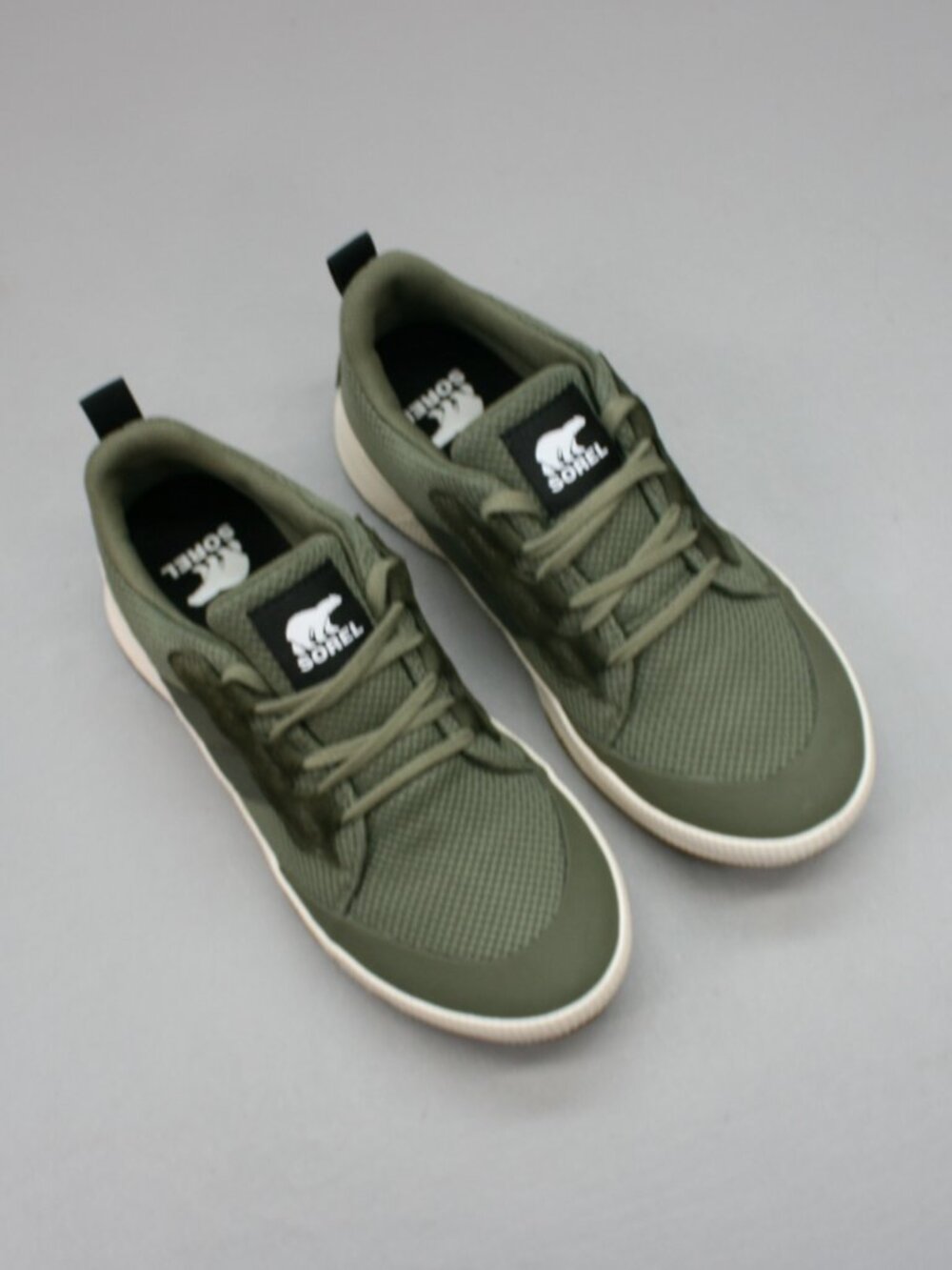 SOREL Ladies 7.5 Out 'N About III Low Stone Sage Green Waterproof Shoes Sneakers - Picture 6 of 12
